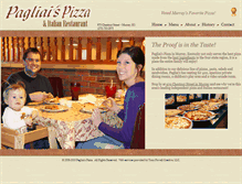 Tablet Screenshot of pagliaispizzaofmurray.com